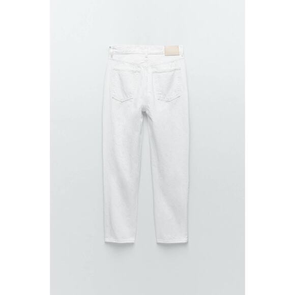 ZARA THE BLISS STRAIGHT JEANS ECRU - Picture 11 of 12